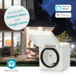 Nedis SmartLife Smart Plug | IP44 | Efektmåler | 3680 W | Jordet kontakt | -25 - 55 °C | Android™ / IOS | Grå / Hvit | 1 stk Nedis SmartLife Smart Plug | IP44 | Efektmåler | 3680 W | Jordet kontakt | -25 - 55 °C | Android™ / IOS | Grå / Hvit | 1 stk