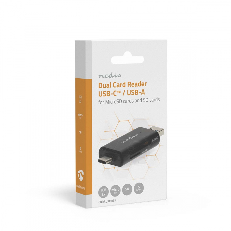 Nedis Kortleser | microSD (TF) / microSDHC (TF) / microSDXC (TF) / SD / SDHC / SDXC | USB 3.2 Gen1