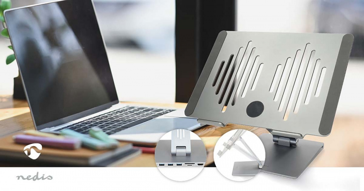 Nedis Notatbokstativ | USB-Strøm | 17 