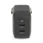 Nedis vegg lader | 45 W | GaN | PD3.0 | Hurtigladefunksjon | 2.25 A / 3.0 A | Antall utganger: 2 | 2x USB-C™ | Automatisk Spenning Utvalg | Sort