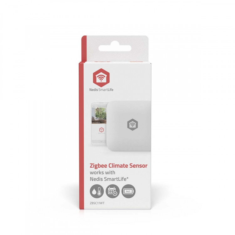 Nedis SmartLife Klimasensor | Zigbee 3.0 | Batteri drevet | Android™ / IOS | Hvit