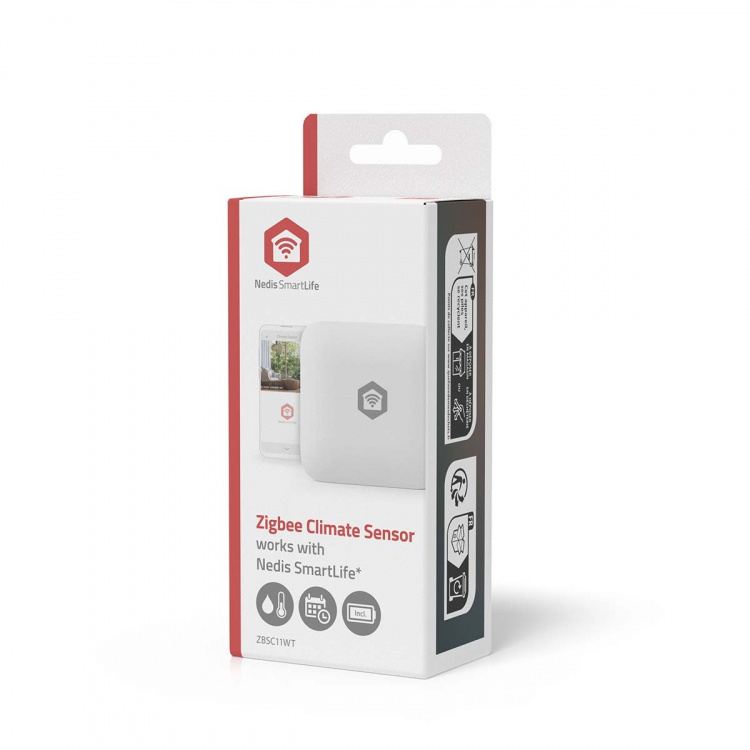 Nedis SmartLife Klimasensor | Zigbee 3.0 | Batteri drevet | Android™ / IOS | Hvit
