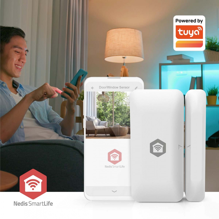 Nedis SmartLife Dørvindussensor | Zigbee 3.0 | Batteri drevet | Android™ / IOS | Hvit