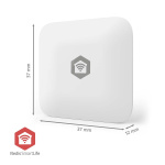 Nedis SmartLife Vanndetektor | Zigbee 3.0 | Batteri drevet | Maks. batteri levetid: 12 Måned | Hvit