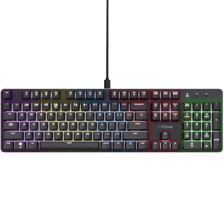 Trust GXT 871 Zora Mekaniskt gamingtangentbord Nordisk layout