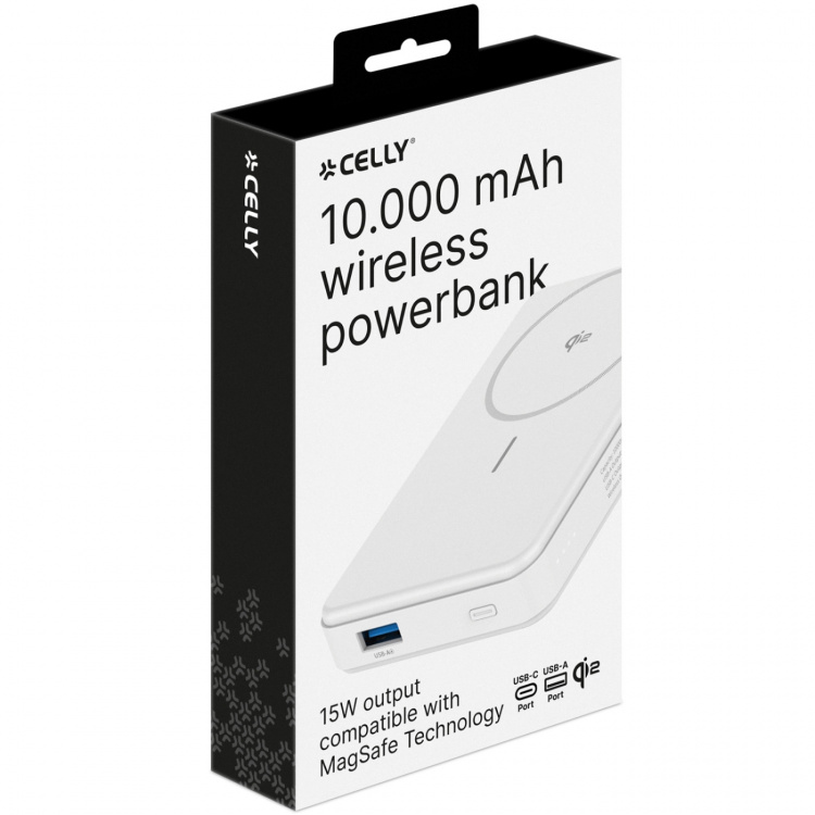 Celly PowerBank 10.000 mAh 15W Qi2 Vit