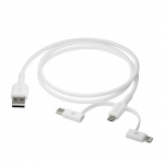 dbramante1928 Re-charge - 3-i-1-kabel - USB A til USB-A,C og Lightn-W