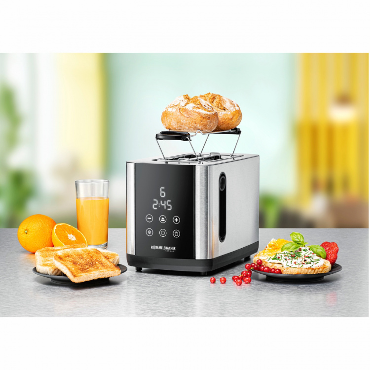 Rommelsbacher Brödrost Sunny TO 850 Rostfri LED-Disp Touch Control