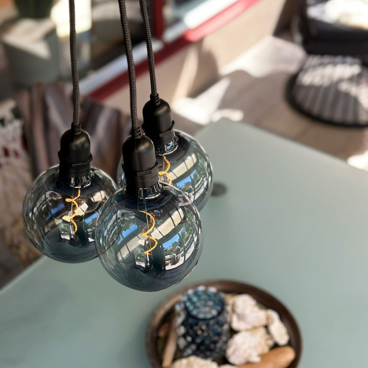 LightsOn Penny Pendellampa Gravity + DecoBulb XL Smoke