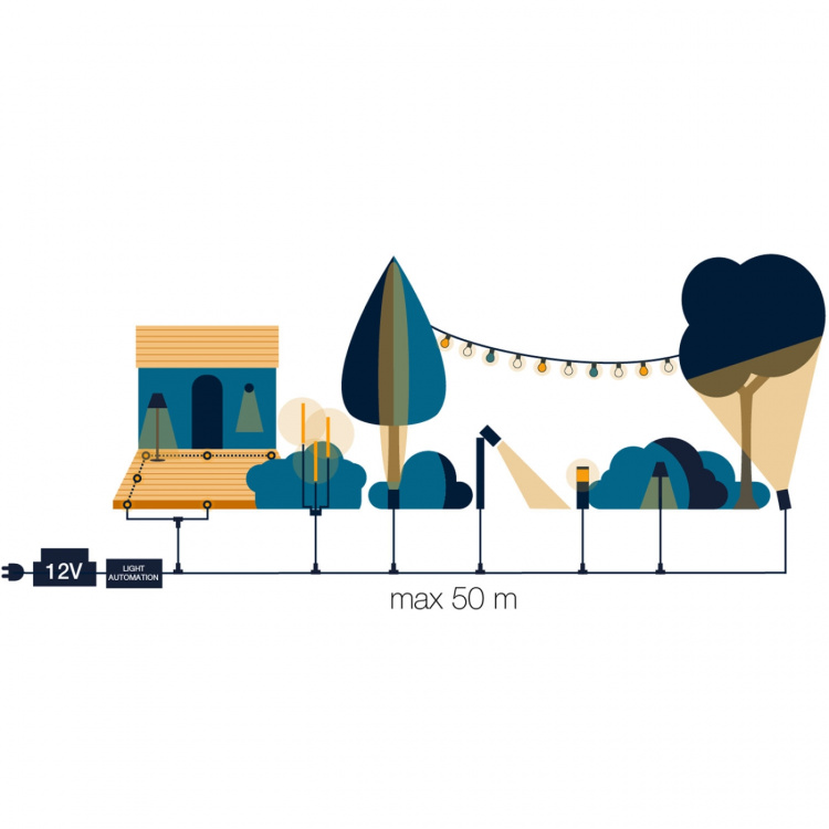 LightsOn Frost Ljuspelare 126 + 91 cm 2-pack Grå