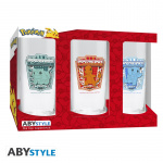 Abysse Pokémon-glass-sett - 3 x 14 cm høyde, 6 cm diameter