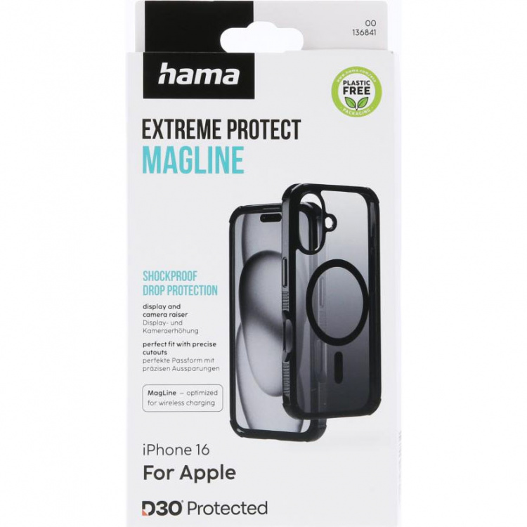 Hama Mobildeksel Extreme Protect iPhone 16 MagCase Svart Hama Mobildeksel Extreme Protect iPhone 16 MagCase Svart