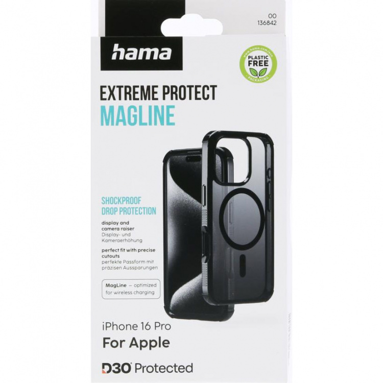 Hama Mobildeksel Extreme Protect iPhone 16 Pro MagCase Svart