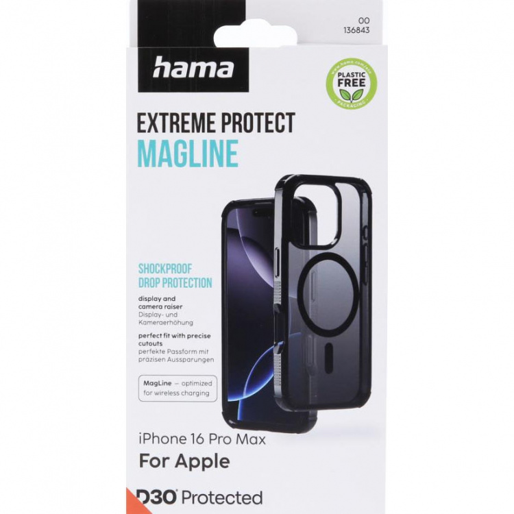 Hama Mobildeksel Extreme Protect iPhone 16 Pro Max MagCase Svart