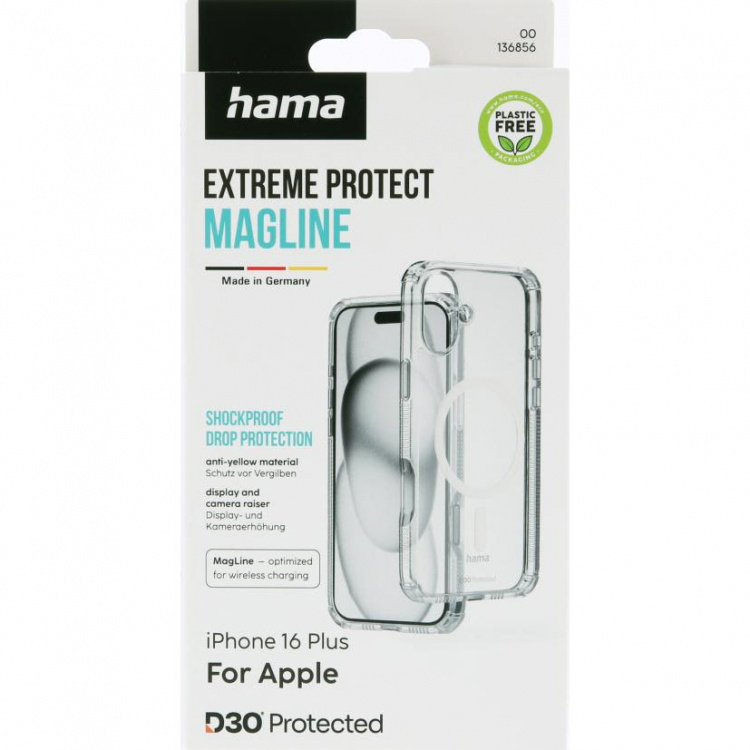 Hama Mobildeksel Extreme Protect iPhone 16 Plus MagCase Transparent Hama Mobildeksel Extreme Protect iPhone 16 Plus MagCase Transparent