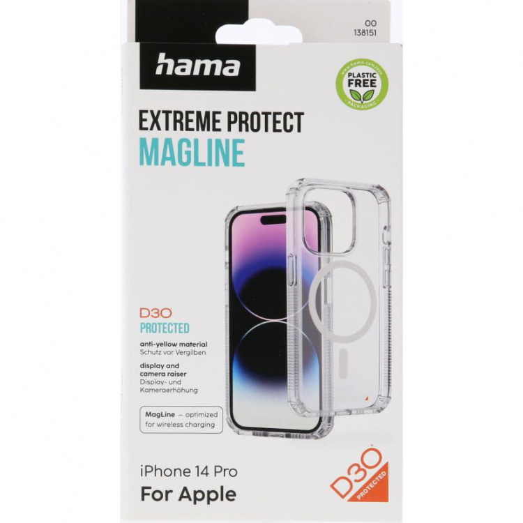Hama Mobilskal Extreme Protect iPhone Pro MagFodral Transparent