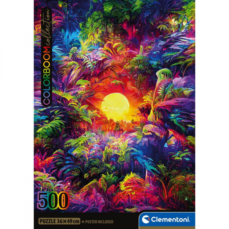 Clementoni Puslespill 500 Pcs CB High Quality Collection Colorbloom Psychedelic Jungle Clementoni Puslespill 500 Pcs CB High Quality Collection Colorbloom Psychedelic Jungle