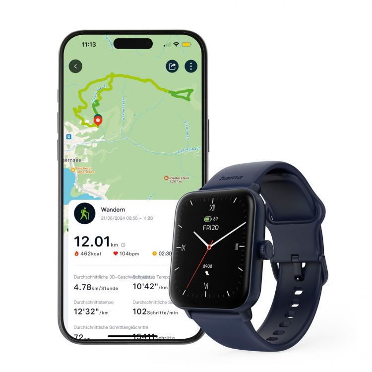 Hama Smart Watch 6010 Blå Hama Smart Watch 6010 Blå