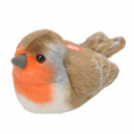 Wild Republic Kosedyr Bird With Sound 18 cm Rødstrupe