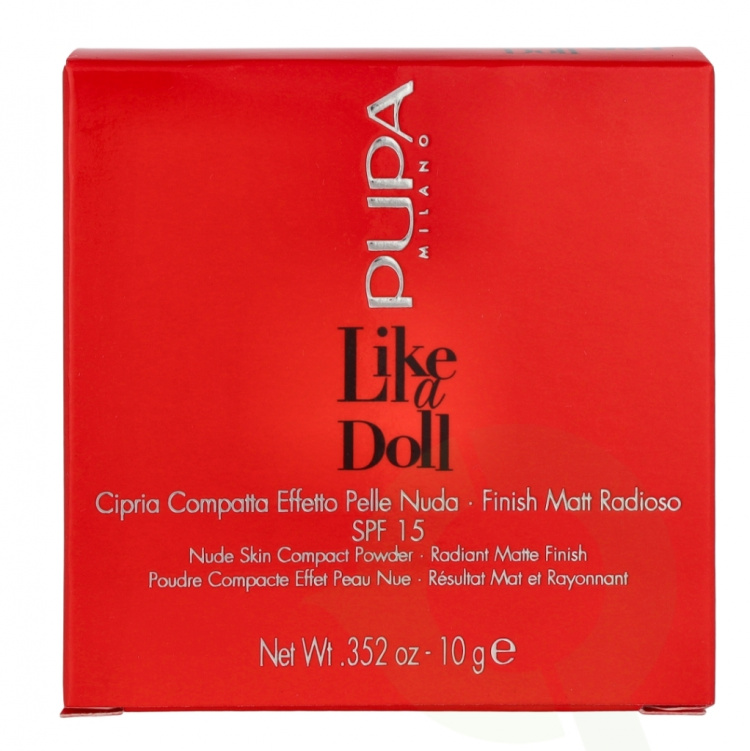 Pupa Milano Pupa Like A Doll Nude Skin Compact Powder SPF15 10 g #01 Porcelain