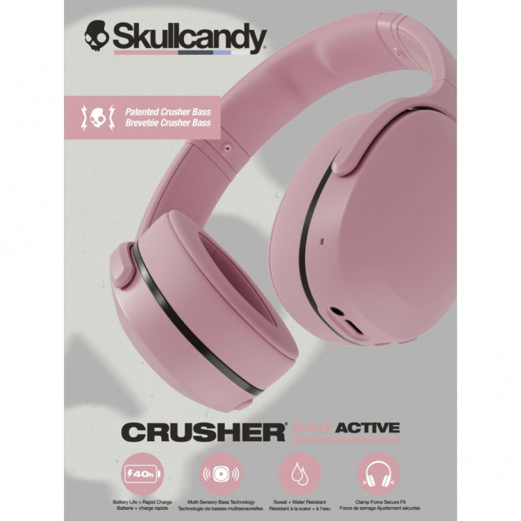 Skullcandy Hodetelefon Crusher 540 Active Over-Ear Soft Pink