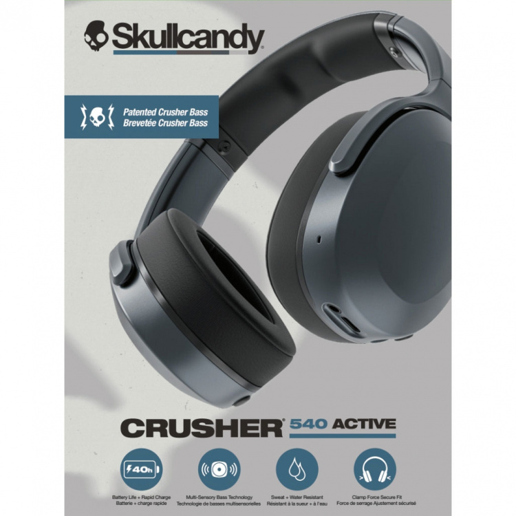 Skullcandy Hodetelefon Crusher 540 Active Over-Ear Black Coal Skullcandy Hodetelefon Crusher 540 Active Over-Ear Black Coal