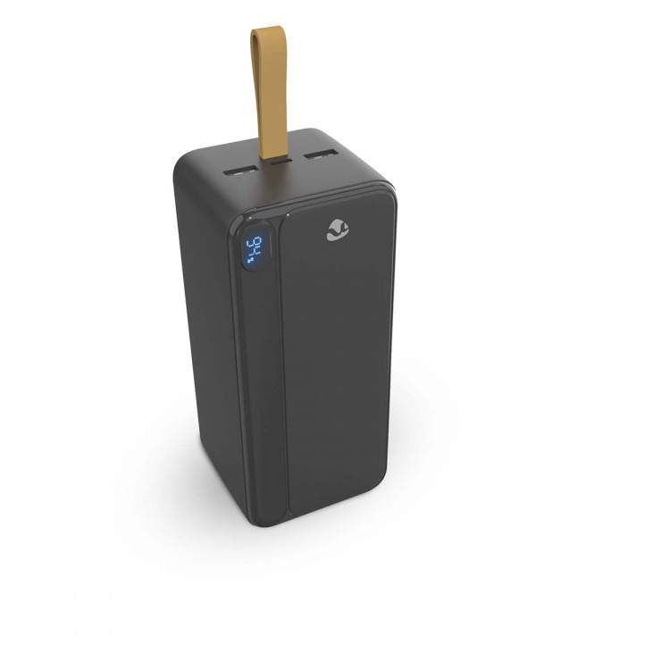 Nedis Power Bank | 30000 mAh | 1.5 / 1.67 / 2.0 / 2.22 / 3.0 A | Antall utganger: 3 | Utgangstilkobling: 1x USB-C™ / 2x USB-A | Inngangstilkobling: 1x USB-C™ | PD3.0 20W | Lithium-Polymer | Display