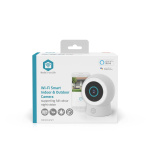 Nedis SmartLife Utendørs kamera | Søkelys | 3MP Full HD 1296p | IP65 | Cloud Storage (valgfritt) / microSD (ikke inkludert) / Onvif | 5 V DC | Med bevegelses sensor | Nattsyn | Hvit