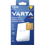 Varta Mag Pro trådløs strømbank 5.000 mAh - hvit utgave