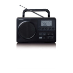Lenco MPR-035BK Kompakt bærbar FM-radio med LCD-skjerm Svart