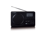 Lenco MPR-035BK Kompakt bærbar FM-radio med LCD-skjerm Svart