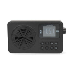 Nedis FM-radio | Bærbar design | FM | Accu drevet / USB-Strøm | Digitalt | 2 W | Skjermstørrelse: 1.77 