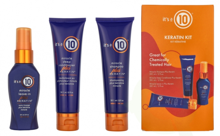 It\'s a 10 Keratin Trail Set 177.3 ml Shampoo 59,1ml/Conditioner 59,1ml/Leave-in 59,1ml