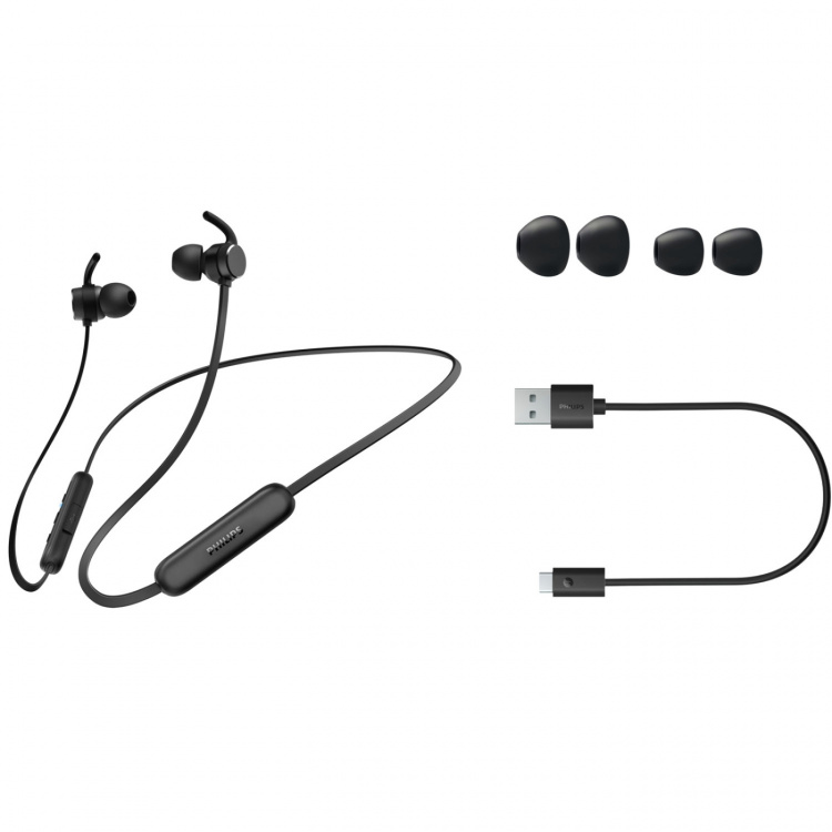 Philips Hörlurar In-Ear Nack-band IPX5 Svart Philips Hörlurar In-Ear Nack-band IPX5 Svart
