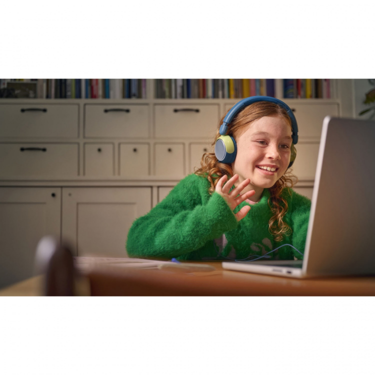 Philips Hörlurar On-Ear Barn Volymbegränsning 85dB Kabel Blågrön kristall