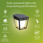 Philips Nissa Vägglampa Solcell LED 250/20lm Svart