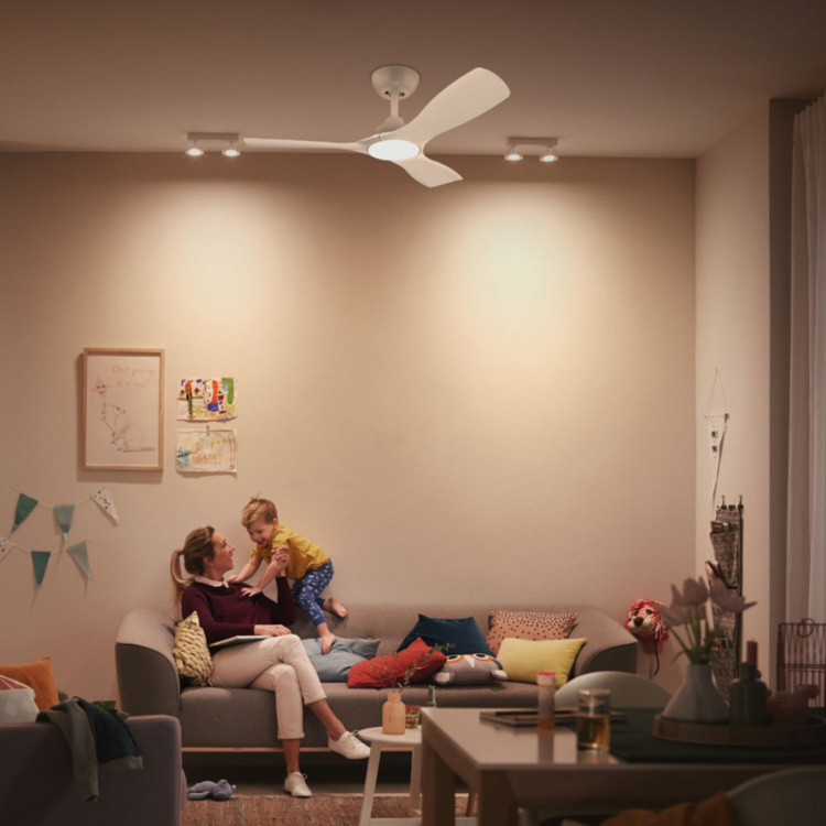 Philips Takfläktslampa Ø135 cm 35W / 24W Justerbart vitt ljus Philips Takfläktslampa Ø135 cm 35W / 24W Justerbart vitt ljus