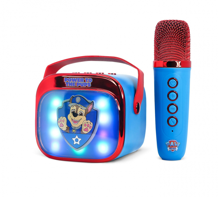 Paw Patrol Karaokehøyttaler med Mikrofon Paw Patrol Popsing LED