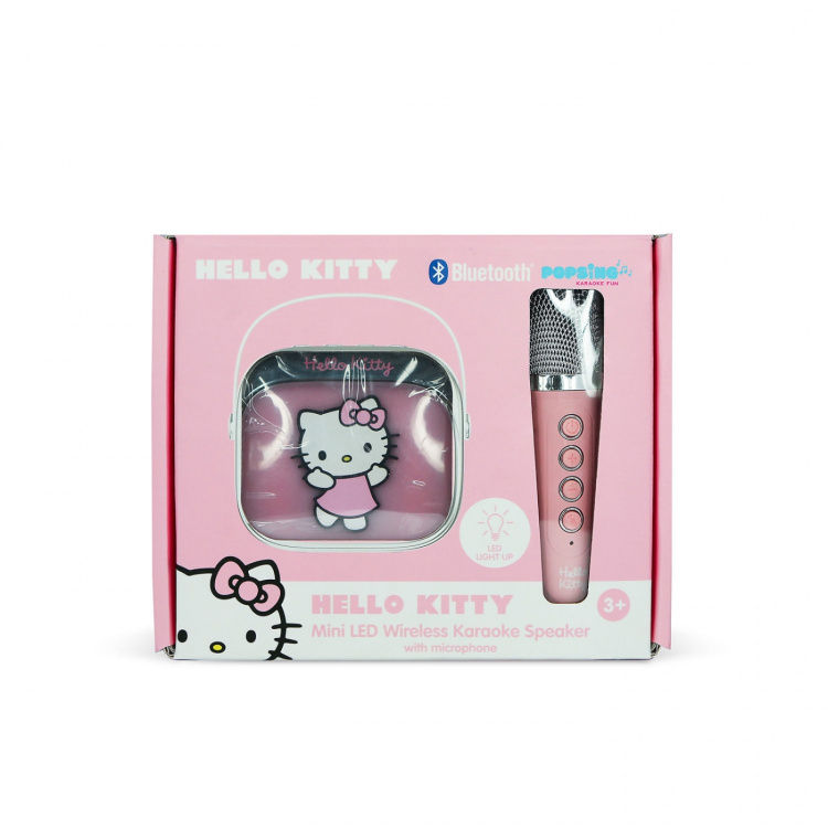 HELLO KITTY Karaokehøyttaler med Mikrofon Hello Kitty Popsing LED