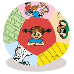 ASTRID LINDGREN Myk Ball Pippi Langstrømpe