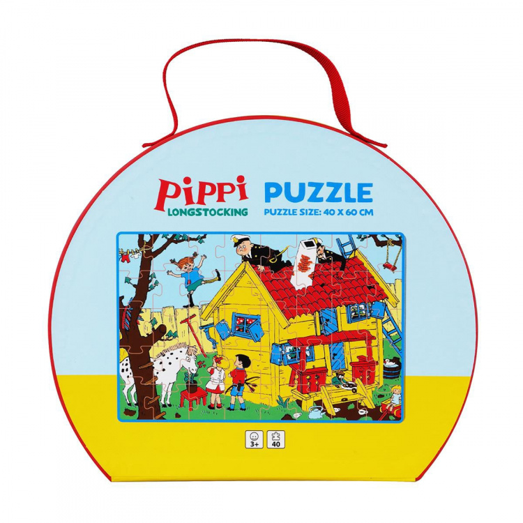 ASTRID LINDGREN Koffert Med 40 Pcs Puzzle