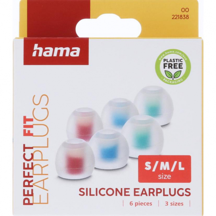 Hama Erstatnings Øreputer Silicone 6-Pack Hvit