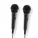 Hama Mikrofon Karaoke Dynamisk Mono 2-Pakning Svart Hama Mikrofon Karaoke Dynamisk Mono 2-Pakning Svart