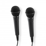 Hama Mikrofon Karaoke Dynamisk Mono 2-Pakning Svart Hama Mikrofon Karaoke Dynamisk Mono 2-Pakning Svart
