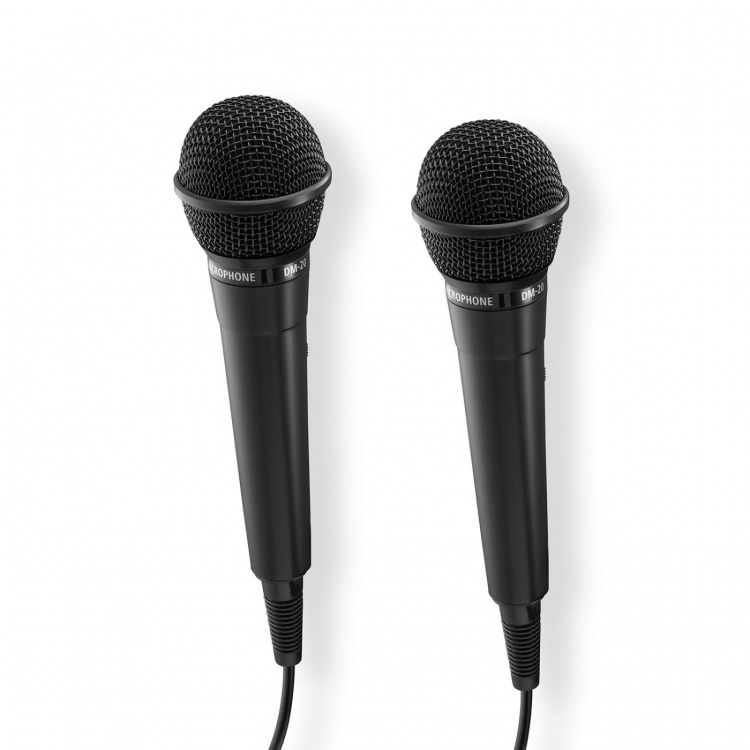 Hama Mikrofon Karaoke Dynamisk Mono 2-Pakning Svart Hama Mikrofon Karaoke Dynamisk Mono 2-Pakning Svart