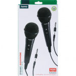 Hama Mikrofon Karaoke Dynamisk Mono 2-Pakning Svart Hama Mikrofon Karaoke Dynamisk Mono 2-Pakning Svart
