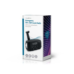 Nedis Nødradio | Bord design | AM / FM | Powerbank funksjon | Accu drevet / Hånd sveiv / USB-Strøm | Sort Nedis Nødradio | Bord design | AM / FM | Powerbank funksjon | Accu drevet / Hånd sveiv / USB-Strøm | Sort
