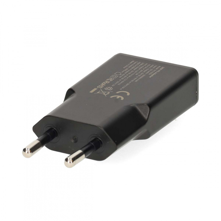 Nedis vegg lader | 20 W | GaN | PD3.0 | Hurtigladefunksjon | 1.5 / 2.0 / 2.22 A / 3.0 A | Antall utganger: 2 | USB-A / USB-C™ | USB Type-C ™ (løs) Kabel | 1.50 m | Automatisk Spenning Utvalg | Sort