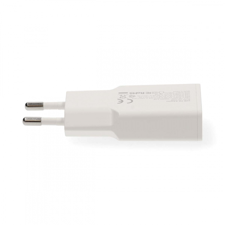 Nedis vegg lader | 30 W | GaN | PD3.0 30W | Hurtigladefunksjon | 1.5 / 2.0 / 2.5 / 3.0 A | Antall utganger: 2 | USB-A / USB-C™ | USB-C ™ (løs) Kabel | 1.50 m | Automatisk Spenning Utvalg | Hvit