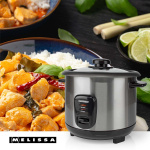 MELISSA Riskoker | 1,0 l | 400 W | Non stick-belegg | Avtakbar bolle | Dampkurv | Hold-varm-funksjon | Automatisk avstengning MELISSA Riskoker | 1,0 l | 400 W | Non stick-belegg | Avtakbar bolle | Dampkurv | Hold-varm-funksjon | Automatisk avstengning
